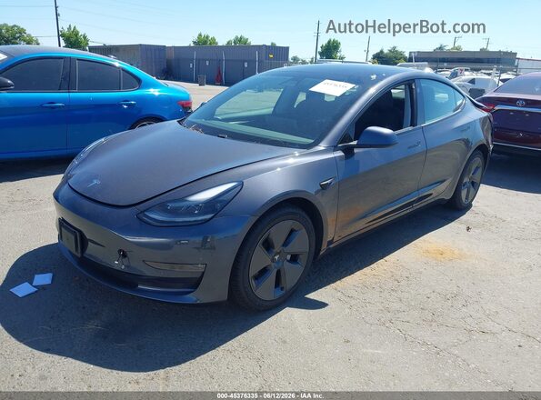 5YJ3E1EB1MF003687 2021 TESLA MODEL 3 Black Przód lewy