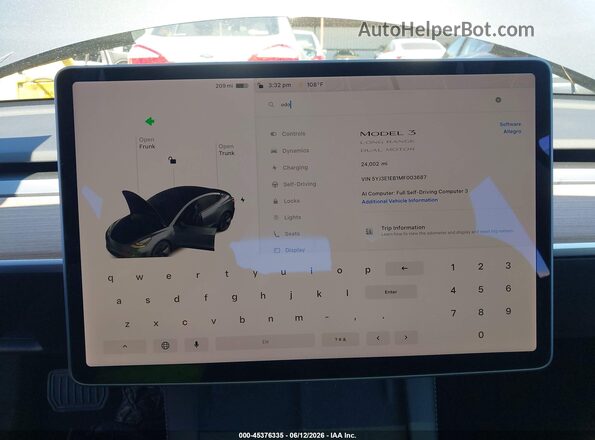 5YJ3E1EB1MF003687 2021 TESLA MODEL 3 Black 