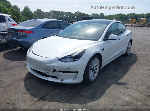 5YJ3E1EB1MF035443 2021 TESLA MODEL 3 Белый Передняя левая четверть