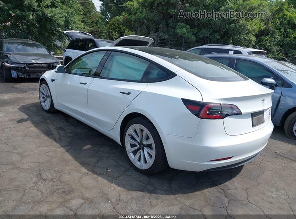 5YJ3E1EB1MF035443 2021 TESLA MODEL 3 Белый Задняя левая четверть