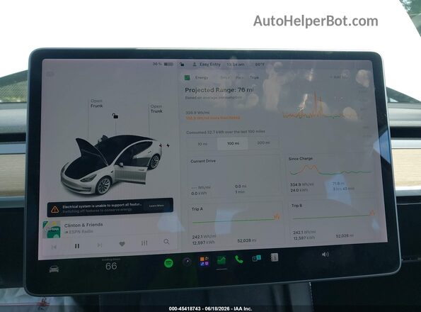 5YJ3E1EB1MF035443 2021 TESLA MODEL 3 Белый 
