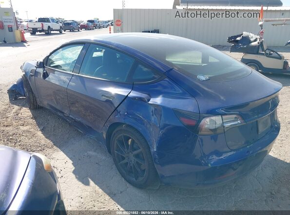 5YJ3E1EB1NF234638 2022 TESLA MODEL 3 Blue Задня ліва чверть