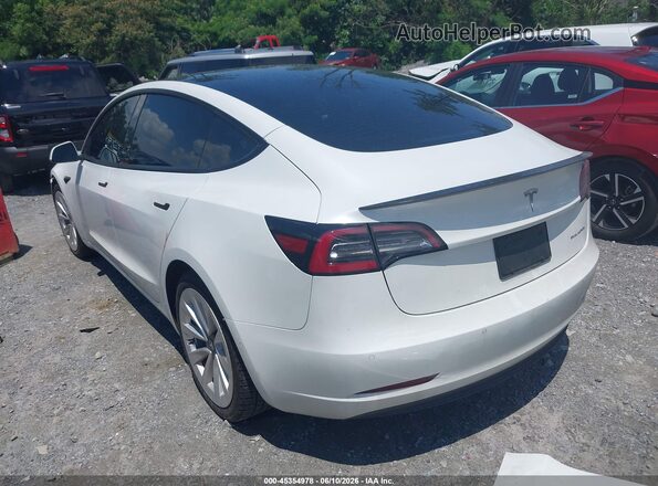 5YJ3E1EB1NF241556 2022 TESLA MODEL 3 Белый Задняя левая четверть