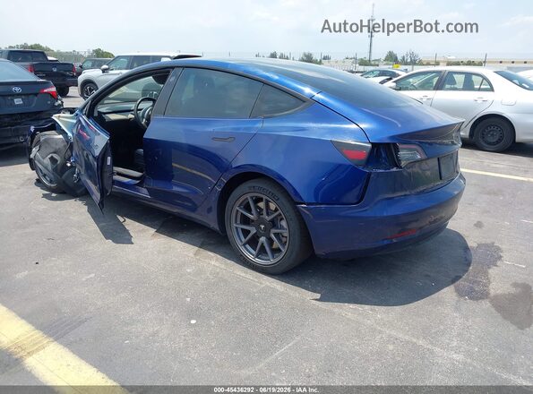 5YJ3E1EB1NF260852 2022 TESLA MODEL 3 Blue Trasero izquierdo