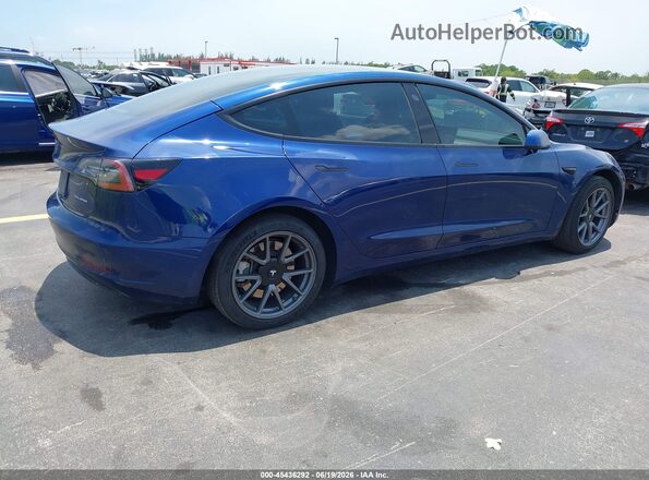 5YJ3E1EB1NF260852 2022 TESLA MODEL 3 Blue Trasero derecho