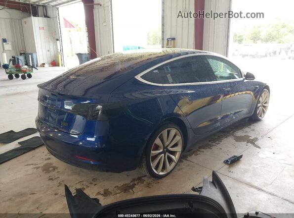 5YJ3E1EB2JF148426 2018 TESLA MODEL 3 Blue Rear right