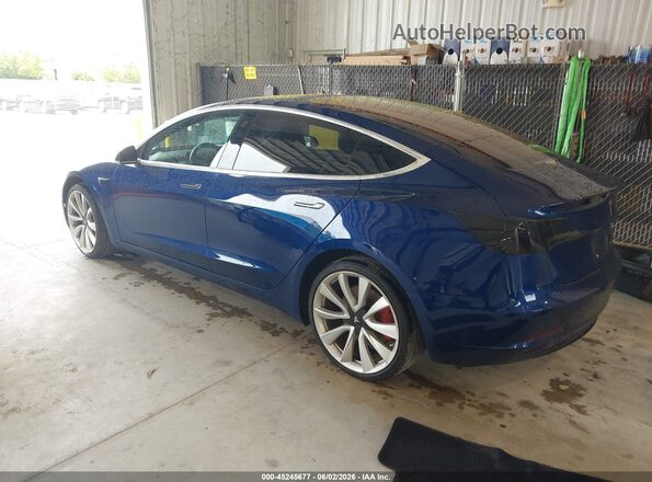 5YJ3E1EB2JF148426 2018 TESLA MODEL 3 Blue Rear left
