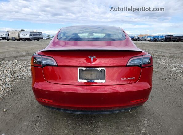 5YJ3E1EB2KF392983 2019 TESLA MODEL Red Vista trasera