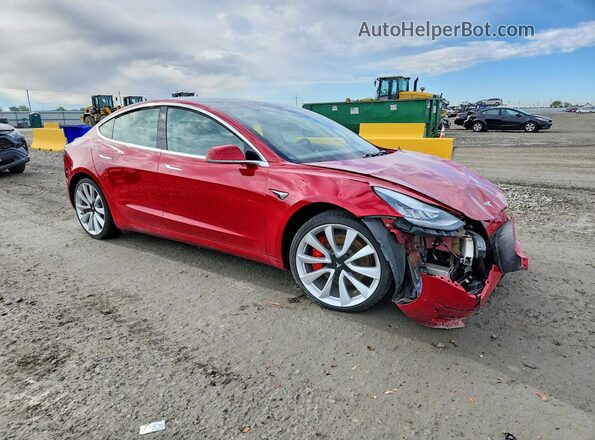 5YJ3E1EB2KF392983 2019 TESLA MODEL Red Delantero derecho