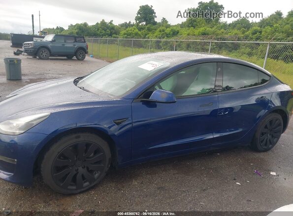 5YJ3E1EB2MF063459 2021 TESLA MODEL 3 Blue Սալոնի հետևի տեսք