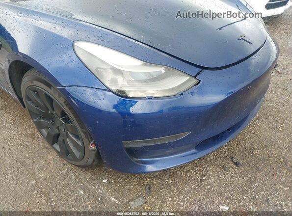 5YJ3E1EB2MF063459 2021 TESLA MODEL 3 Blue Դիմացի տեսք