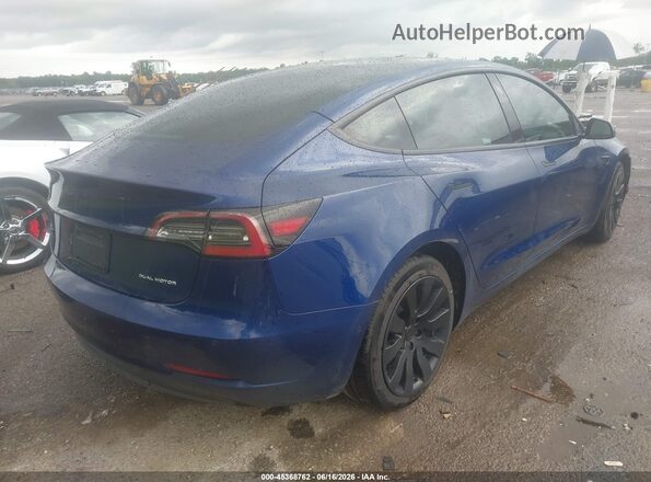5YJ3E1EB2MF063459 2021 TESLA MODEL 3 Blue Հետևի աջ