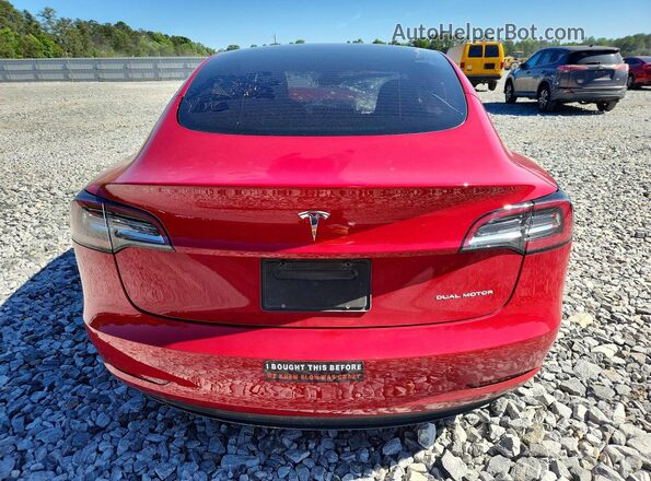 5YJ3E1EB2MF085834 2021 TESLA MODEL Red Vista trasera