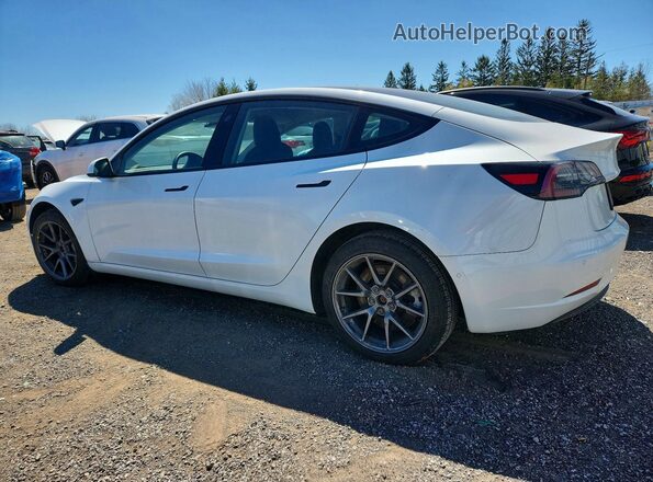 5YJ3E1EB2MF855191 2021 TESLA MODEL White Rear left