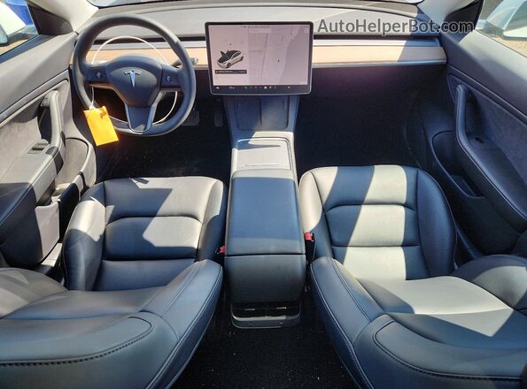 5YJ3E1EB2MF855191 2021 TESLA MODEL White Dashboard view