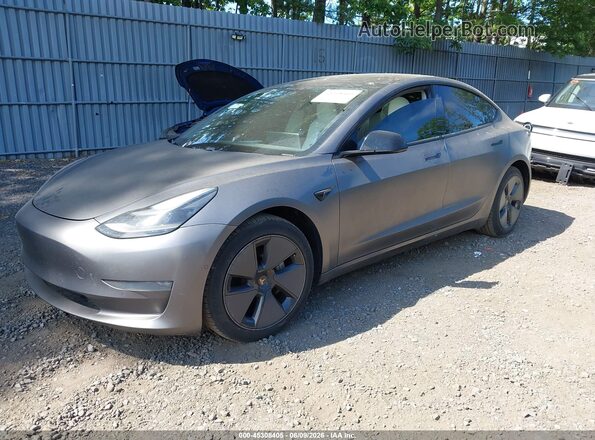 5YJ3E1EB2MF975881 2021 TESLA MODEL 3 Gray Front left