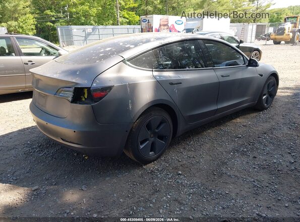 5YJ3E1EB2MF975881 2021 TESLA MODEL 3 Gray Rear right