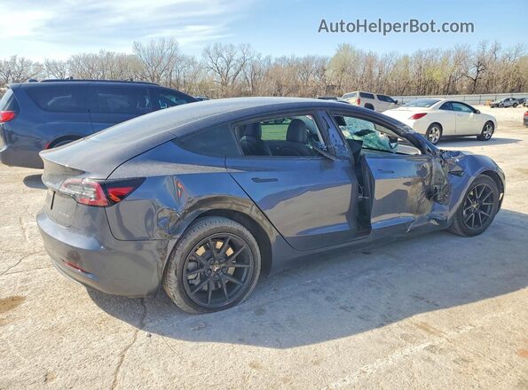 5YJ3E1EB2MF979686 2021 TESLA MODEL Black Հետևի աջ