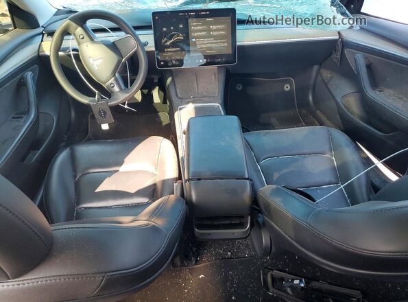 5YJ3E1EB2MF979686 2021 TESLA MODEL Black Առջևի վահանակի տեսք