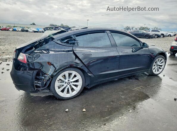 5YJ3E1EB2NF169993 2022 TESLA MODEL Black Задня права чверть