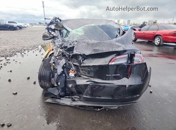 5YJ3E1EB2NF169993 2022 TESLA MODEL Black Вид ззаду