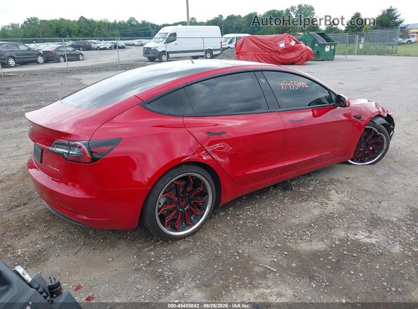 5YJ3E1EB2NF192352 2022 TESLA MODEL 3 Red Задня права чверть
