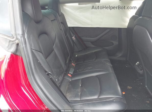 5YJ3E1EB2NF192352 2022 TESLA MODEL 3 Red Вид наклейки з VIN-кодом