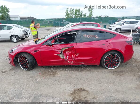5YJ3E1EB2NF192352 2022 TESLA MODEL 3 Red Панорамний вид салону 360°