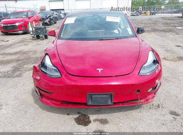 5YJ3E1EB2NF192352 2022 TESLA MODEL 3 Red Вид щитка приладів