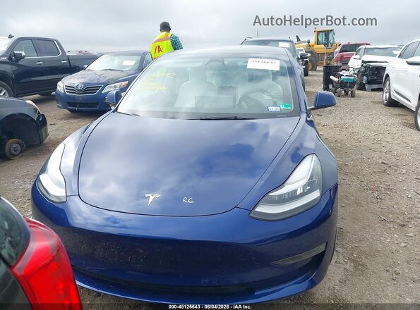 5YJ3E1EB2NF261623 2022 TESLA MODEL 3 Синий Вид задней части салона