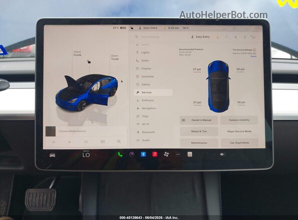 5YJ3E1EB2NF261623 2022 TESLA MODEL 3 Синий 