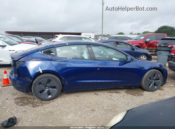5YJ3E1EB2NF261623 2022 TESLA MODEL 3 Синий Панорамный вид салона 360°