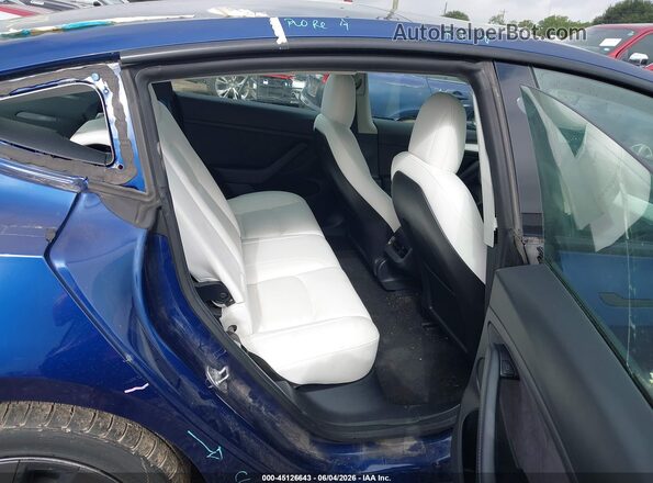 5YJ3E1EB2NF261623 2022 TESLA MODEL 3 Синий Вид наклейки с VIN-кодом