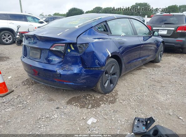 5YJ3E1EB2NF261623 2022 TESLA MODEL 3 Синий Задняя правая четверть
