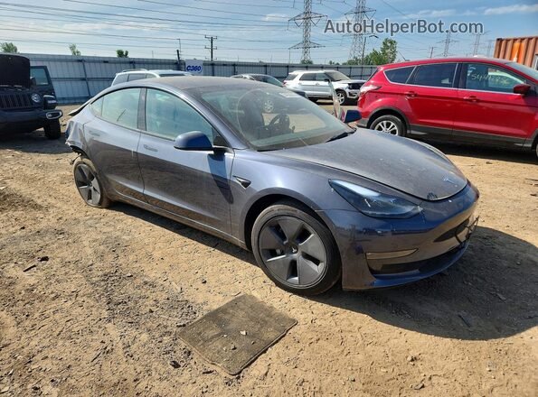 5YJ3E1EB2PF392991 2023 TESLA MODEL Серый Передняя правая четверть