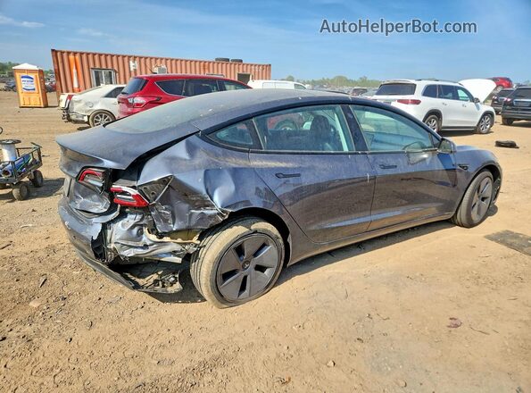 5YJ3E1EB2PF392991 2023 TESLA MODEL Серый Задняя правая четверть