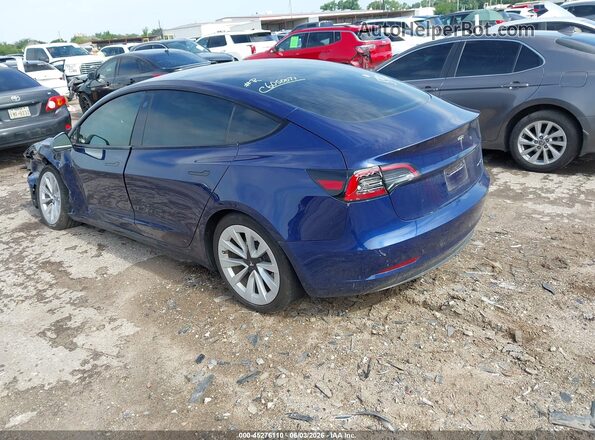 5YJ3E1EB2PF635926 2023 TESLA MODEL 3 Blue უკანა მარცხენა