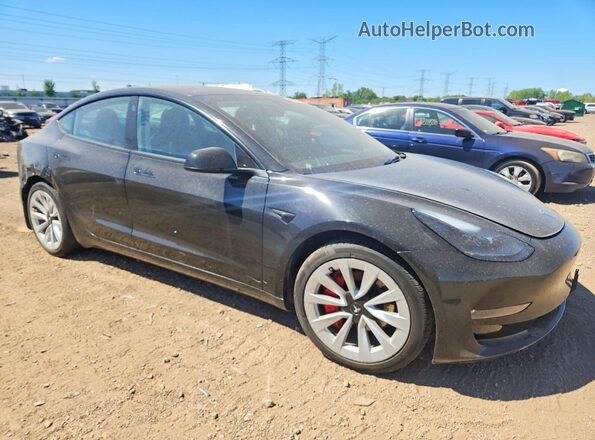 5YJ3E1EB2PF673544 2023 TESLA MODEL Black Front right