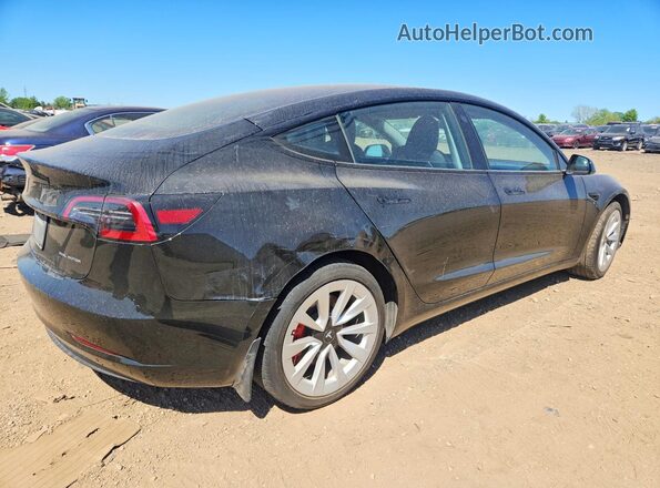 5YJ3E1EB2PF673544 2023 TESLA MODEL Black Rear right