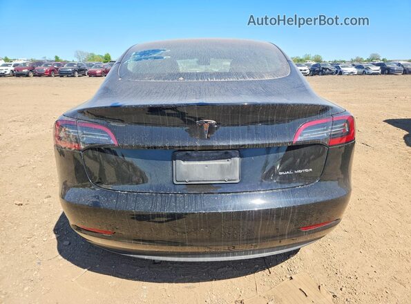 5YJ3E1EB2PF673544 2023 TESLA MODEL Black Rear view
