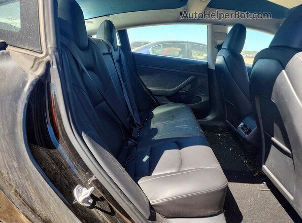 5YJ3E1EB2PF673544 2023 TESLA MODEL Black Rear seats view
