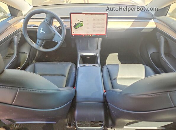 5YJ3E1EB2PF673544 2023 TESLA MODEL Black Dashboard view