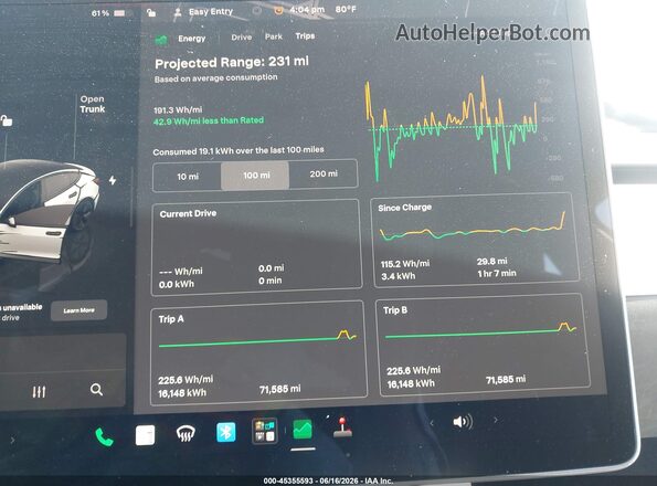 5YJ3E1EB2PF689064 2023 TESLA MODEL 3 Gray უკანა სავარძლების ხედი