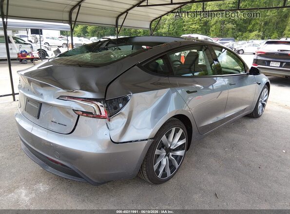 5YJ3E1EB2TF176648 2026 TESLA MODEL 3 Серый Задняя правая четверть