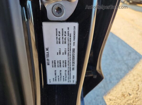 5YJ3E1EB3KF213950 2019 TESLA MODEL Black Vista del compartimento del motor