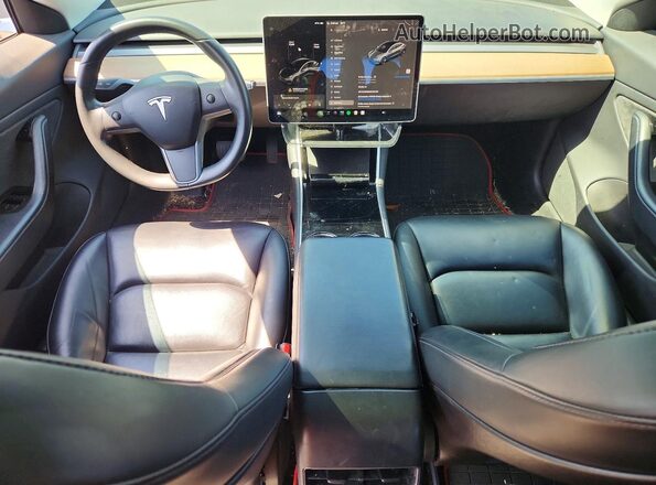 5YJ3E1EB3KF432486 2019 TESLA MODEL Gray Dashboard view