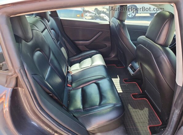 5YJ3E1EB3KF432486 2019 TESLA MODEL Gray Rear seats view