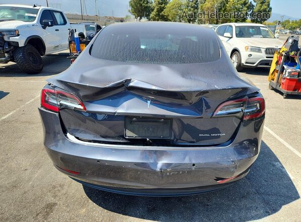 5YJ3E1EB3KF432486 2019 TESLA MODEL Gray Rear view