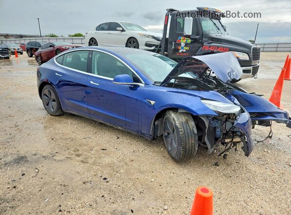 5YJ3E1EB3LF617185 2020 TESLA MODEL Синий Передняя правая четверть