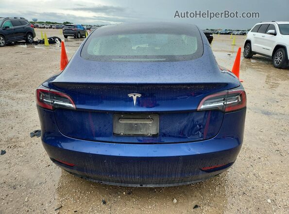 5YJ3E1EB3LF617185 2020 TESLA MODEL Синий Вид сзади